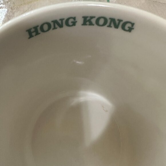 Starbucks Hong Kong Christmas 3D Green White Skyline Relief Ceramic Mug Cup 16oz - Picture 5 of 6